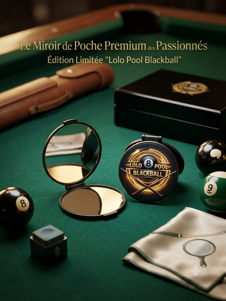 petit miroir de poche lolo8pool-blackball