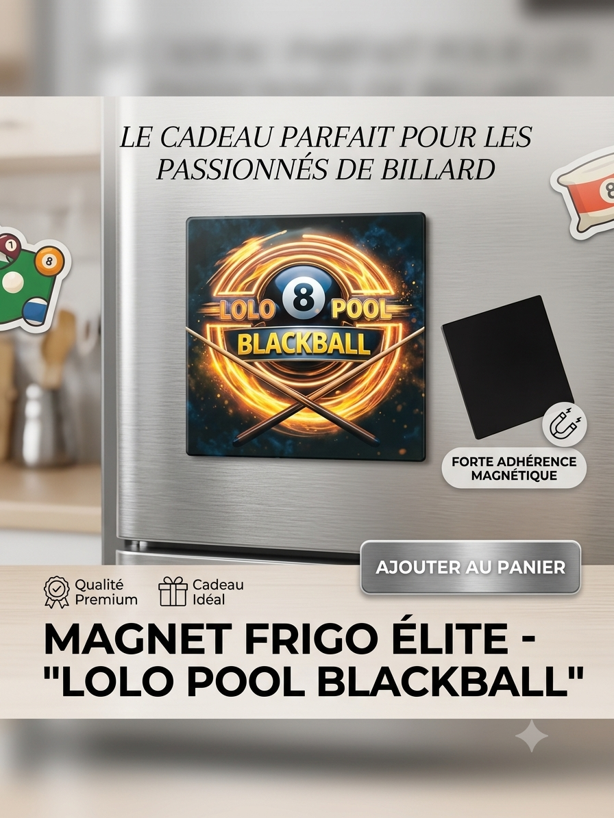 Magnet pour frigo lolo8pool-blackball