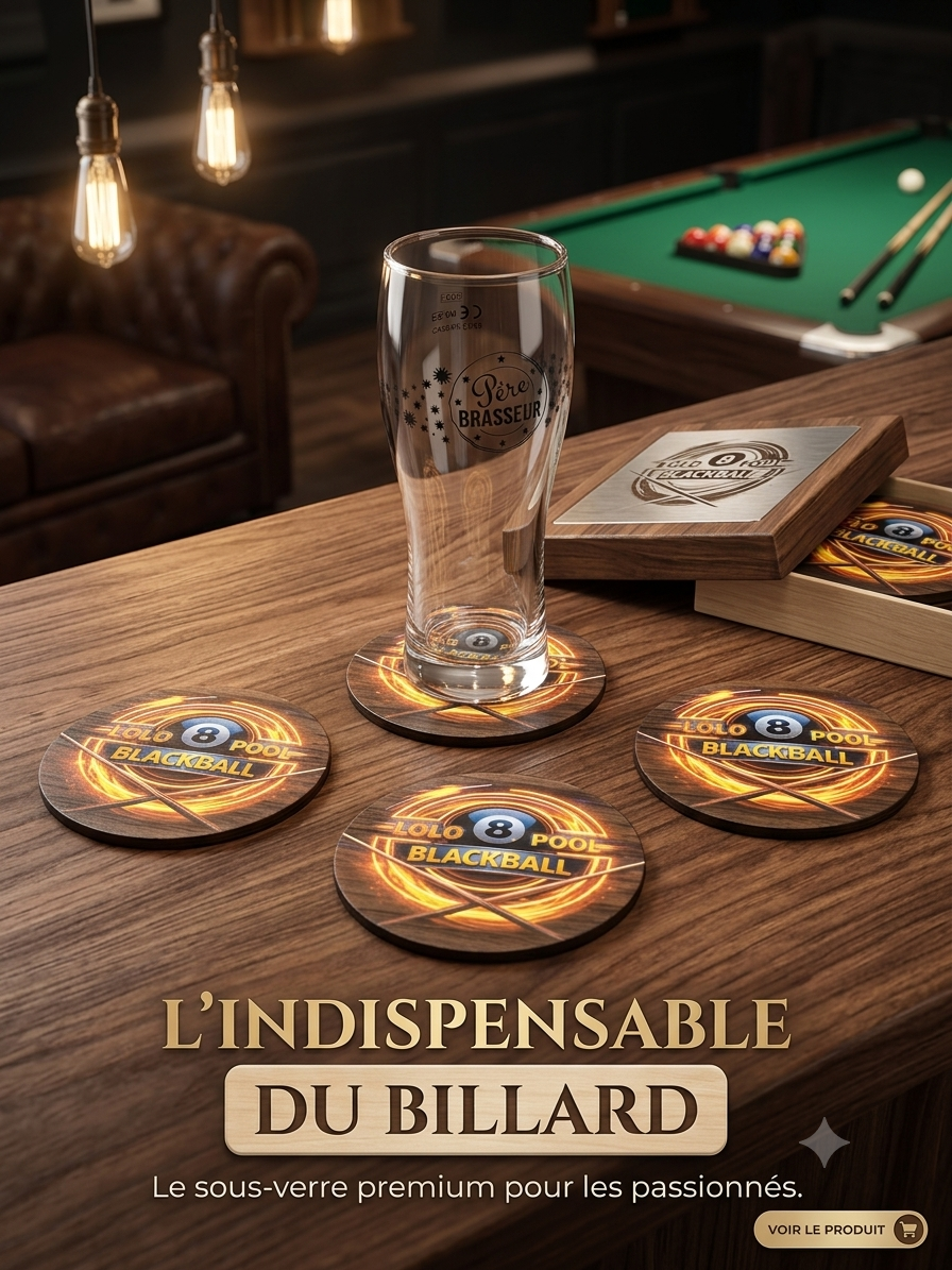 dessous de verre en bois